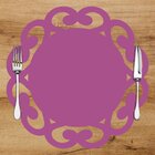 Sousplat Em Mdf Roxo Borda Vazada 35x35cm