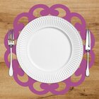 Sousplat Em Mdf Roxo Borda Vazada 35x35cm