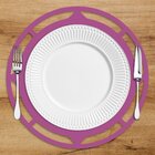 Sousplat Em Mdf Roxo Borda Vazada Detalhada 35x35cm