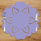 Sousplat Em Mdf Vazado Flor Com Estampa Lilás 35x35cm