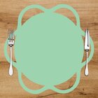 Sousplat Em Mdf Verde Borda Ondulada 35x35cm