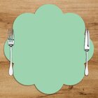 Sousplat Em Mdf Verde Com Formato De Flor 35x35cm