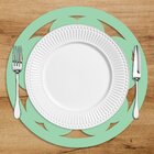 Sousplat Em Mdf Verde Vazado Flor 35x35cm