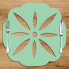 Sousplat Em Mdf Verde Vazado Pétalas 35x35cm