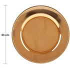 Sousplat Em Plástico Royal Decor 33cm Dourado 61024