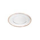 Sousplat Em Vidro Com Cordão Wolff Croisé 35cm Rose