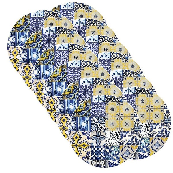 Sousplat Estampa Azulejo Português 2 Impresso Tecido Microfib