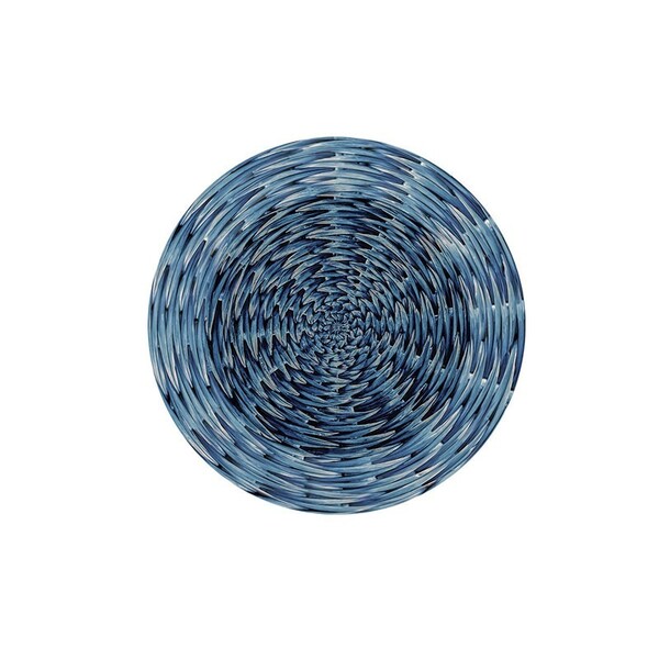 Sousplat Estampa Cestaria Azul Impressa Tecido Microfibra - 1