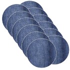 Sousplat Estampa Jeans Impressa Tecido Microfibra - 12 Peças