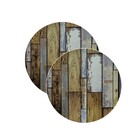 Sousplat Estampa Madeira Demolição Impressa Tecido Microfibra