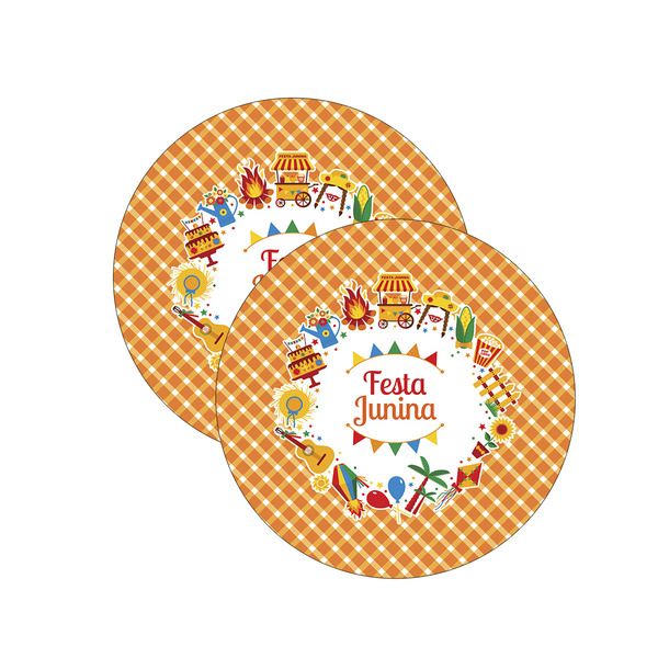 Sousplat Festa Junina - 2 Peças - Sem Base