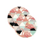 Sousplat Flamingo Formas - 2 Peças - Sem Base