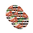 Sousplat Flamingos Listra - 1 Peça - Com Base