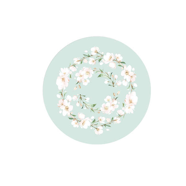 Sousplat Flor Sakura Branca - 1 Peça - Com Base