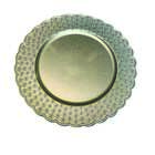 Sousplat Floral Dourado 33 Cm  Class Home