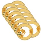 Sousplat Flores Amarelo - 1 Peça - Com Base