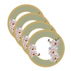 Sousplat Flores Branco - 1 Peça - Com Base