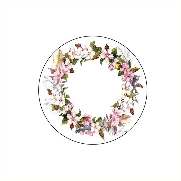 Sousplat Flores Guirlanda - 1 Peça - Sem Base