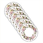 Sousplat Flores Guirlanda - 6 Peças - Com Base