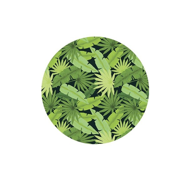 Sousplat Folhagens Preto - 1 Peça - Sem Base