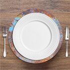 Sousplat Fundo Azul Pintura Ferrugem Em Mdf 35x35cm