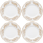 Sousplat Galles Classic Mesa Posta 33cm 4 Peças - Branco