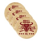 Sousplat Grill Bbq - 4 Peças - Sem Base