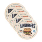 Sousplat Hamburguers - 4 Peças - Sem Base