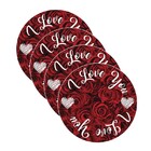 Sousplat I Love You - 4 Peças - Sem Base