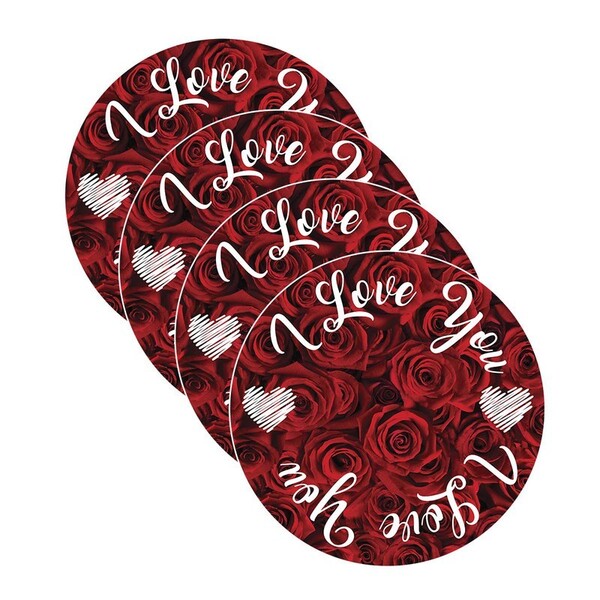Sousplat I Love You - 4 Peças - Sem Base