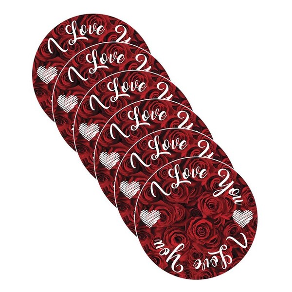 Sousplat I Love You - 6 Peças - Sem Base