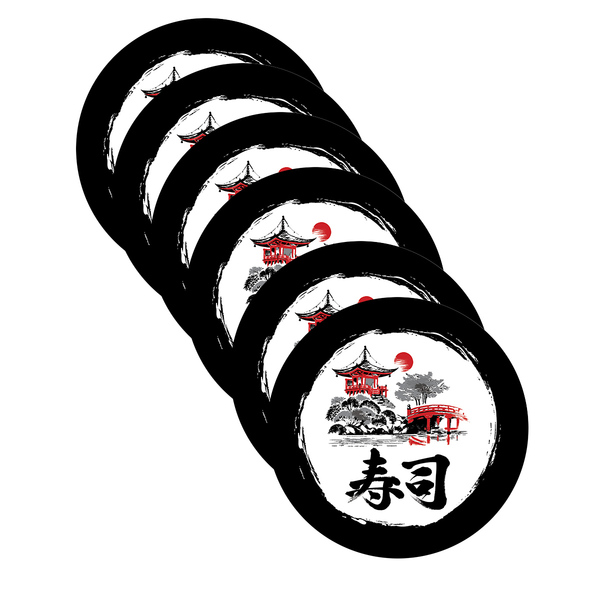 Sousplat Japonês Tradicional - 6 Peças - Sem Base