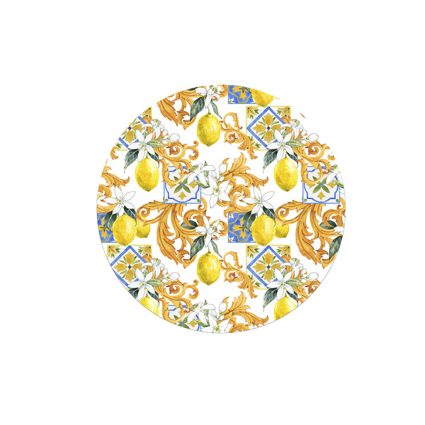 Sousplat Lim?o Gold - 8 Pe?as - Sem Base