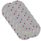 Sousplat Love Cinza - 1 Peça - Com Base