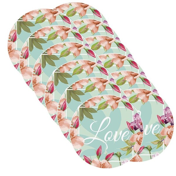 Sousplat Love Floral - 12 Peças - Com Base