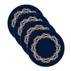 Sousplat Marítimo Corda Azul - 4 Peças - Sem Base