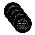 Sousplat Menu Steak House - 4 Peças - Sem Base