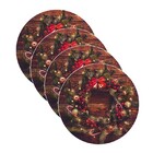 Sousplat Natal - 4 Peças - Com Base