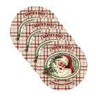 Sousplat Natal - 4 Peças - Com Base
