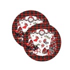 Sousplat Natal Bola Vermelha - 2 Peças - Sem Base