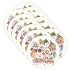 Sousplat Natal Doces Fundo Branco - 12 Peças - Sem Base