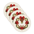 Sousplat Natal Green Red - 4 Peças - Sem Base