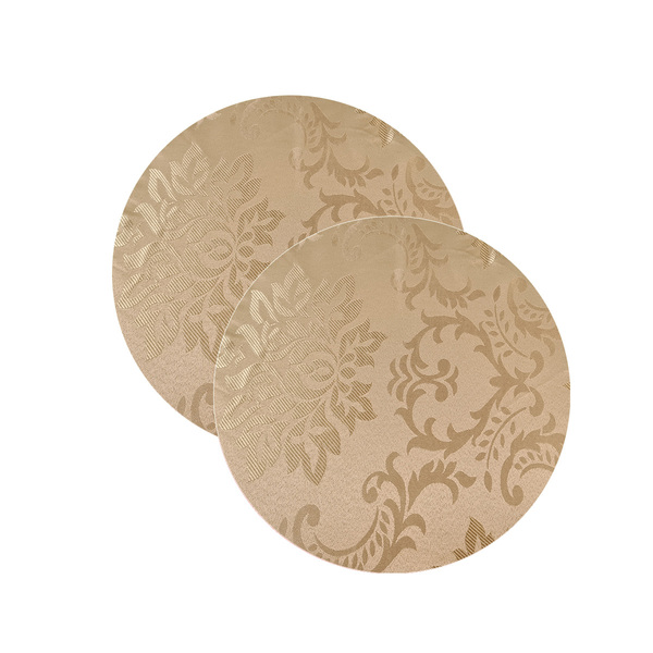 Sousplat Natal Jacquard Dourado - 2 Peças - Com Base