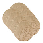 Sousplat Natal Jacquard Dourado - 8 Peças - Sem Base