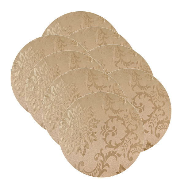 Sousplat Natal Jacquard Dourado - 8 Peças - Sem Base