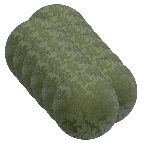 Sousplat Natal Jacquard Verde - 12 Peças - Sem Base