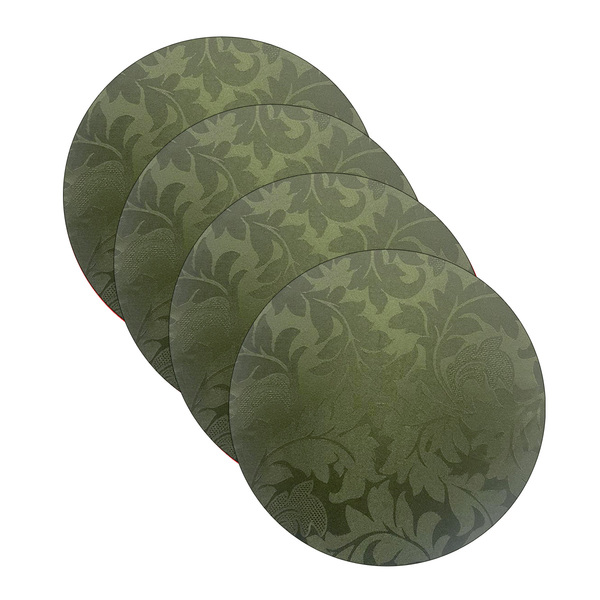 Sousplat Natal Jacquard Verde - 4 Peças - Sem Base