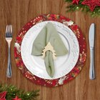 Sousplat Natal Vermelho Papai Noel Com Porta Guardanapo Árvore