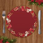 Sousplat Natal Vermelho Papai Noel Com Porta Guardanapo Árvore