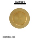 Sousplat Opala Dourado 33cm